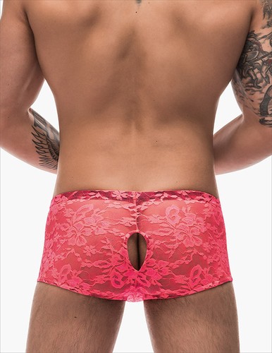 Sissy Lace Boyshort Panties Double Exposure - Picture 6 of 11