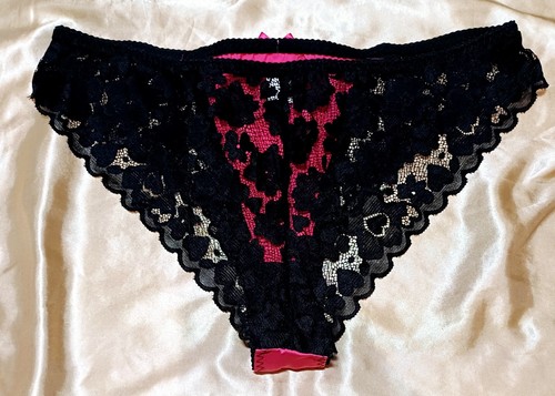 Damen-Slip Satineinsatz dehnbar Spitze Höschen Schlüpfer Sissy CD TV XL 16-18 - Bild 3 von 3