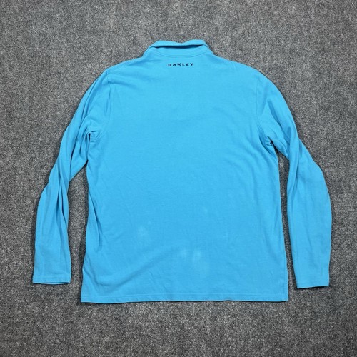 Vintage Oakley Software Polo Shirt Mens Extra Large Rugby Center Logo Y2K Skull - Picture 6 of 13