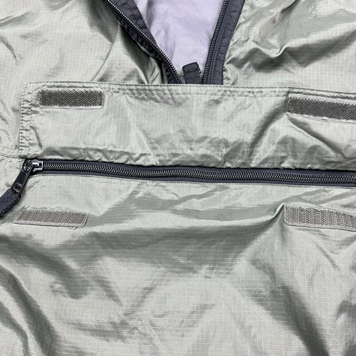 VTG 90s Y2K Gap Anorak Small Green Windbreaker Lightweight Hooded Ripstop Pouch - Picture 5 of 10