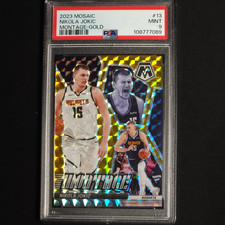 2023 Mosaic Montage Nikola Jokic Gold /10 PSA 9 Pop 2 Case Hit SSP NBA Champ MVP