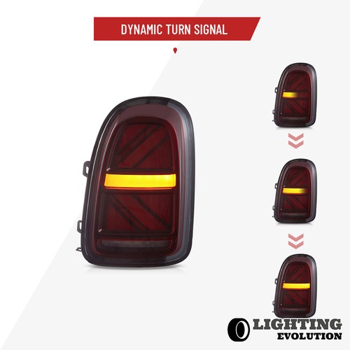 RED FULL LED Tail Lights For 2017-2023 MINI Cooper Countryman F60 W/Sequential - Picture 9 of 18