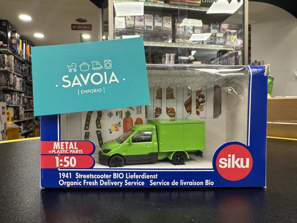 SIKU 1941- FURGONE PER CONSEGNE DI PRODOTTI BIO FRESCHI - SCATOLA ROVINATA - Immagine 2 di 4