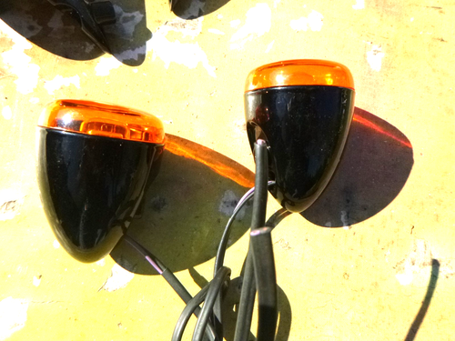 HARLEY DAVIDSON ROAD GLIDE GLOSS BLACK F.& R. TURN SIGNAL SET 2015 & UP - Picture 10 of 12