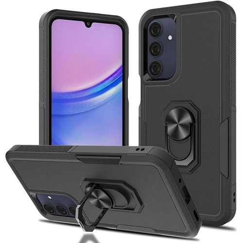Military Grade TUFF Shockproof Hybrid Armor Case with Ring Grip for Samsung - Picture 1 of 10