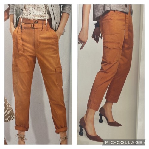 Cabi Paperbag Cargohose mit hohem Bund Burnt Sienna Größe 10 - Bild 1 von 7