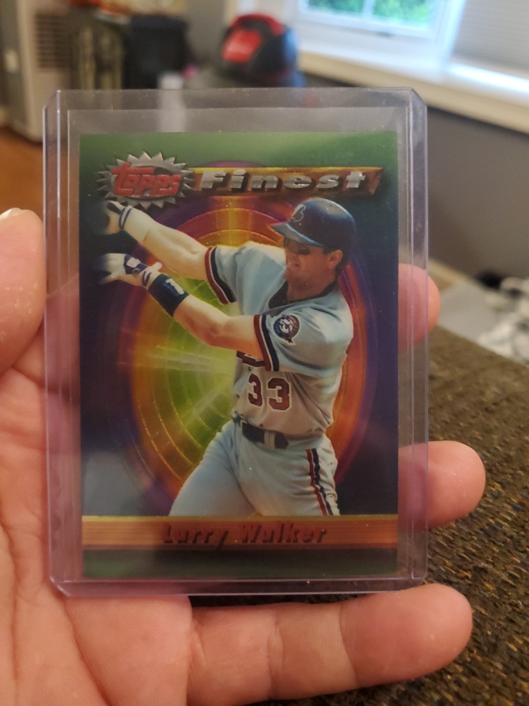 1994 Topps Finest #216 Larry Walker Rainbow Refractor 
