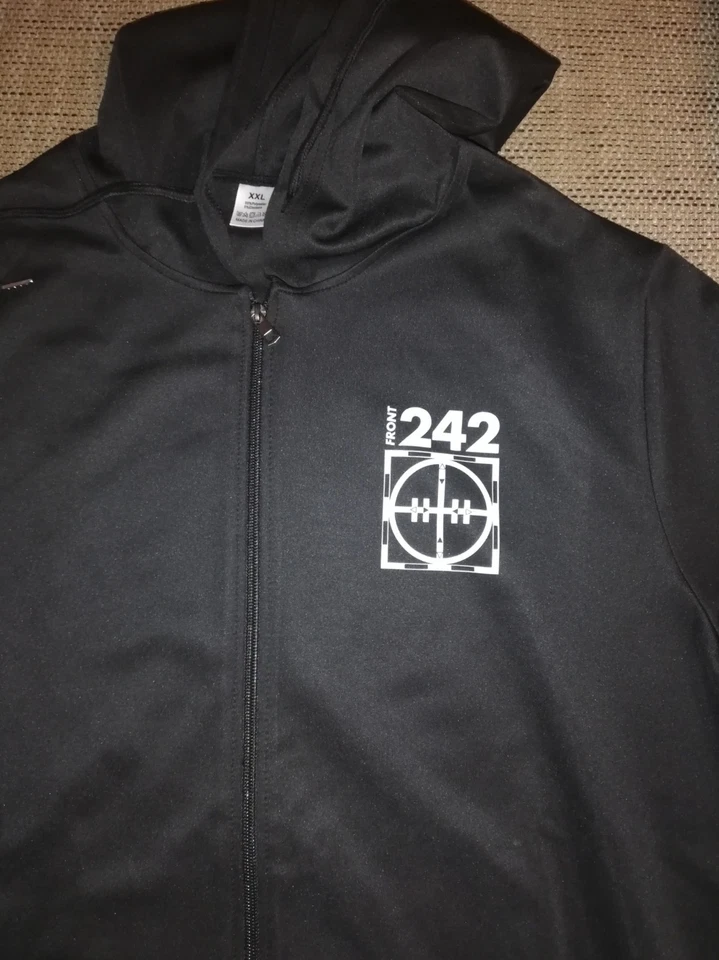 Front 242 Kapuzenjacke in XXL Schwarz mit Front und Backprint - Bild 2 von 2
