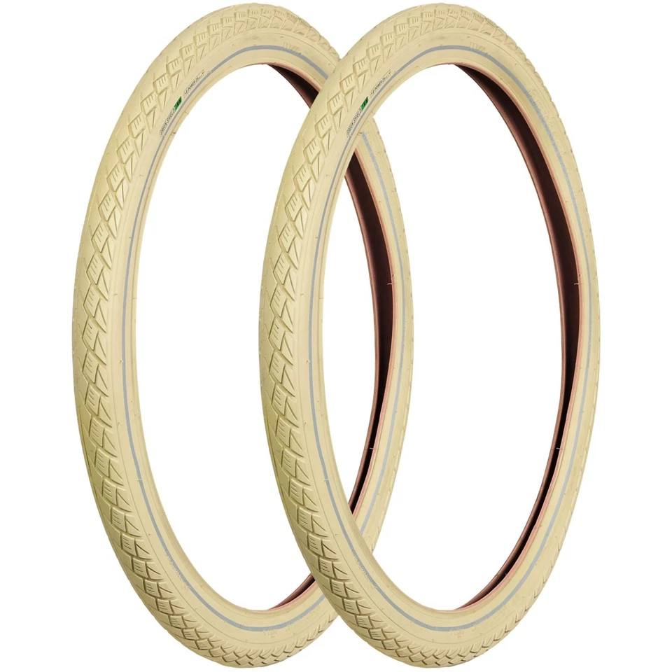 2x Set Fahrrad-Reifen Creme 28" 28 x 2,0 Zoll ETRTO 50-622 Fahrrad-Decke Mantel - Bild 2 von 4