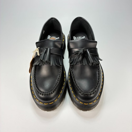 Mocasines Dr. Martens Adrian Quad plataforma cuero negro borla para mujer talla 9 - Imagen 3 de 11