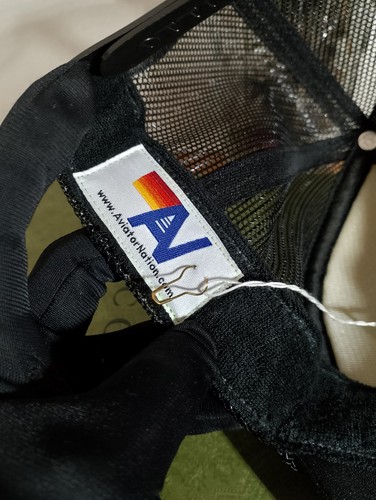 Cappello camionista AVIATOR NATION vintage faccina sorridente 🙂 nero. OSFA - Foto 4 di 10