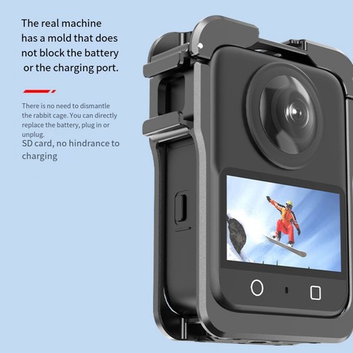 For DJI Osmo360 Camera Aluminum Alloy Metal Rabbit Cage Frame Protective Cover - Picture 2 of 17