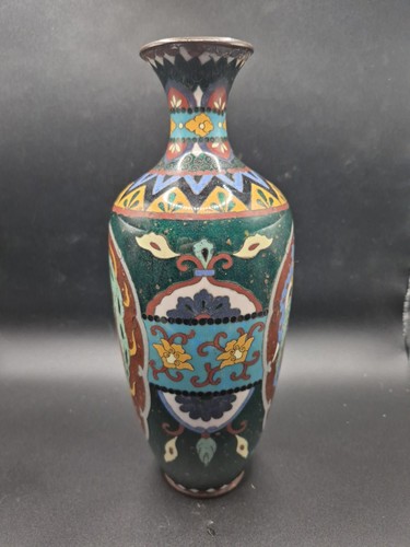 Antique Japanese Meiji Period Dragon & Phoenix Baluster Vase 25cm High - Picture 2 of 8