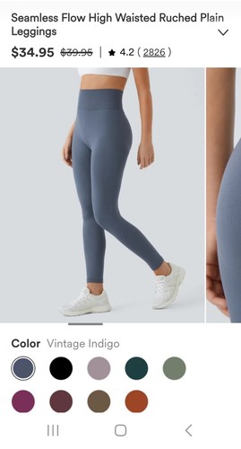 Halara Seamless Flow Ruched High Waisted Legging - Picture 2 of 10