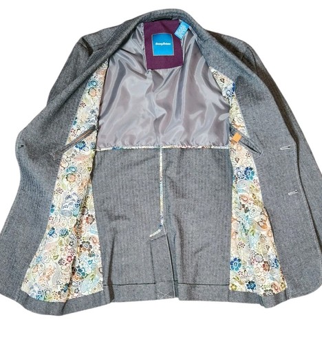 Tommy Bahama 100% Cotton Sport Blazer Jacket Mens Sz: L - Gray. Nice! - Picture 5 of 9