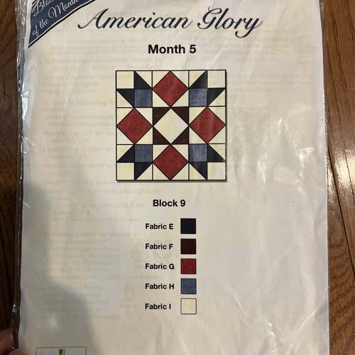 American Glory Block of Month 1-7 Quilt Kits 2020 Wilmington Prints twin size - Picture 5 of 15