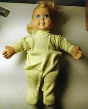 Vintage 1986  My Kid Sister Doll My Buddy's Sister Hasbro Playskool Blonde Blue