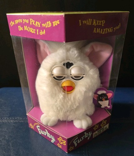 Vintage elektronischer weißer Furby Schneeball Modell 70-800 Tiger 1998 neu in OVP nie geöffnet - Bild 1 von 3