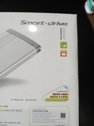 Mediasonic 2.5 External HDD Enclosure Smart Drive. HD3-SU2S2B. New. - Picture 9 of 10