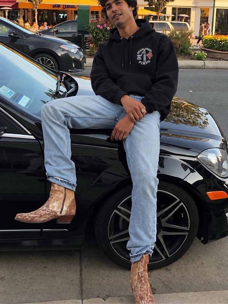 FR Pearlsnap pimps “married To The game” Welders Hoodie In Black Graphic L image 1