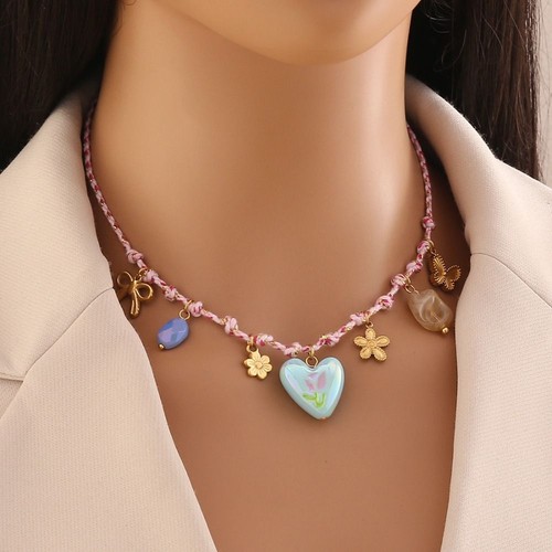 Ocean Series Shell Pendant Necklace Multi-Pendant Clavicle Necklace Summer - Picture 4 of 15