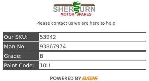 VAUXHALL VIVARO 2900 MK2 2014-2019 REAR LIGHT LEFT SIDE OUTER 93867974 - Picture 4 of 6