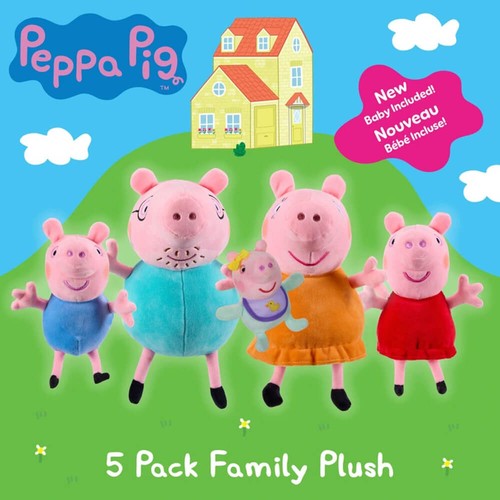 Peppa Pig Family 5 Piece Plush Pack Classic Outfits Collectible Toy for Kids ... - Bild 6 von 6