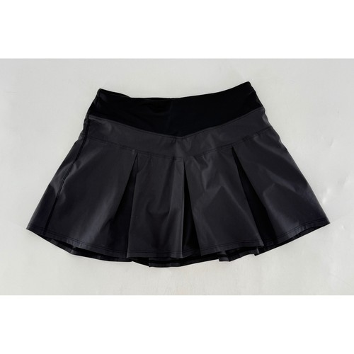 Ivivva by Lululemon Girl's Black Pleated Athletic Tennis Skort Size 14 See Pics