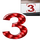 Window Door Wall Car Badge Emblem Number Signs Decals Stickers "3"