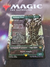 Mtg. Summon: Titan. Foil Borderless. Final Fantasy. Pack Fresh 