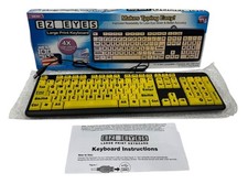 EZ Eyes Large Print Keyboard PC MAC USB Spill Resistant EE011106