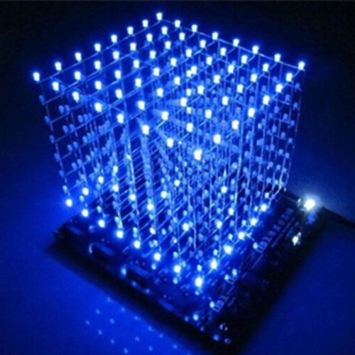 For 8xFor 8xFor 8CM Cubes LED Kit with Blue LED Light DIY Industry Beam Cube - Afbeelding 2 van 12