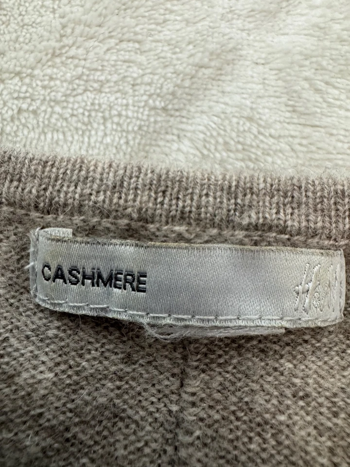 H&M Premium Quality 100% Cashmere Oversized Tunic Sweater Beige Taupe S-M - Image 3 of 4