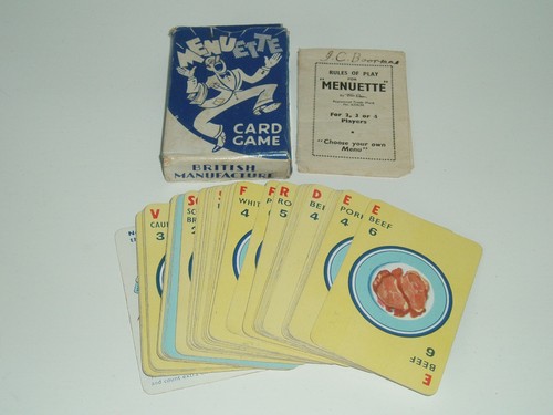 Vintage "Menuette" Kartenspiel von Pepys. 1947. - Bild 3 von 9