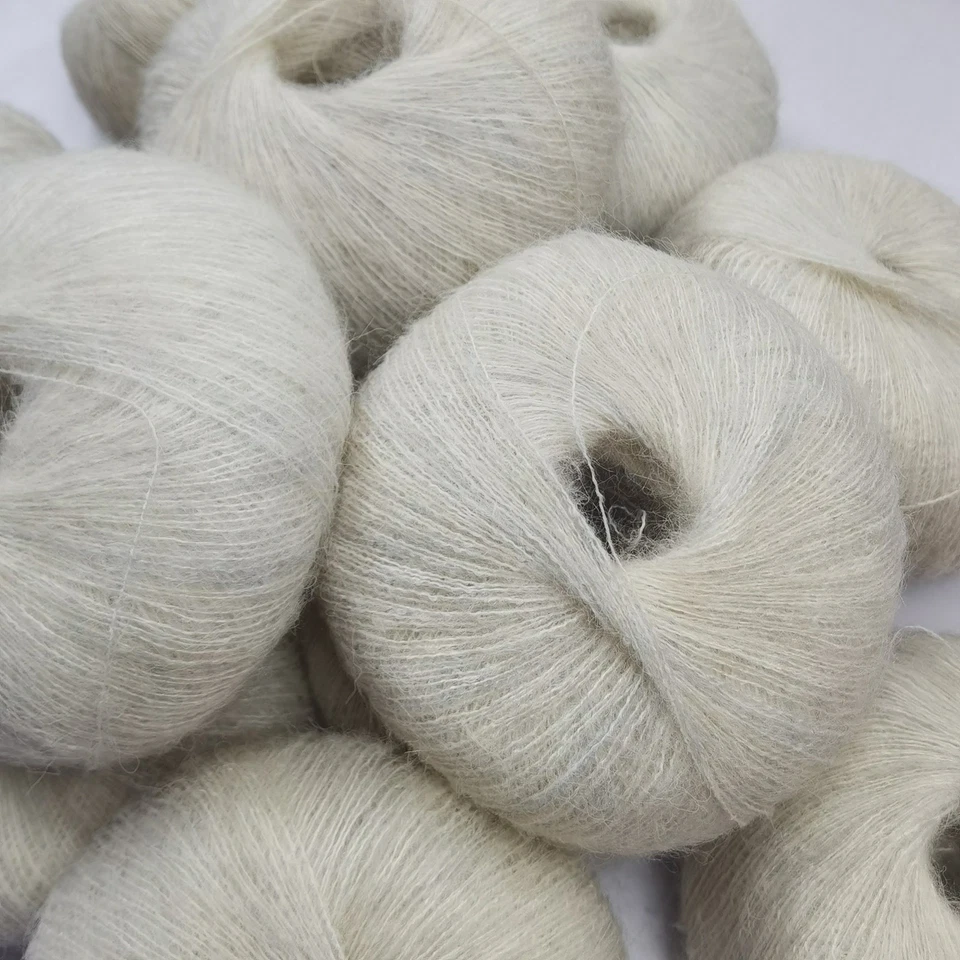 12 Balls of High-Count Alpaca Baby Mohair Yarn -Soft & Lightweight 300g (10.6oz) - Image 2 of 4