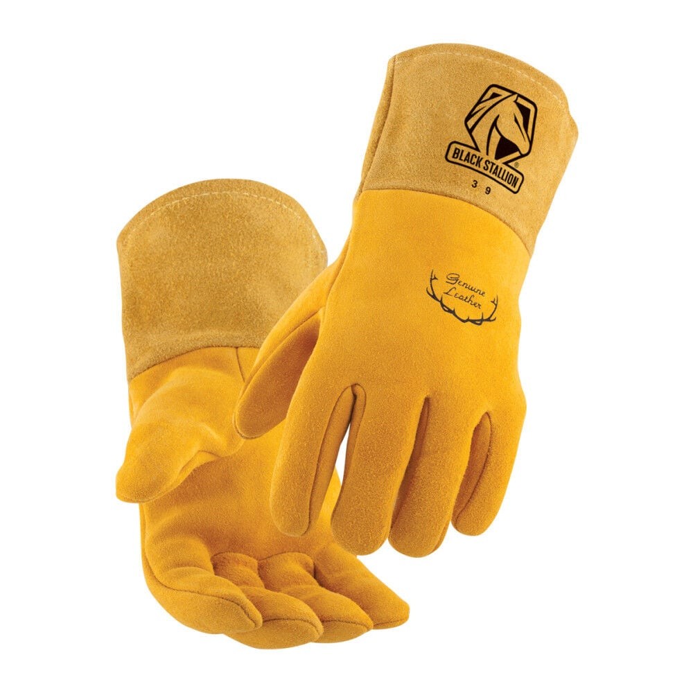 Перчатки Mig из высококачественной оленьей кожи Black Stallion Mightymig Tan Mig Gloves Xl