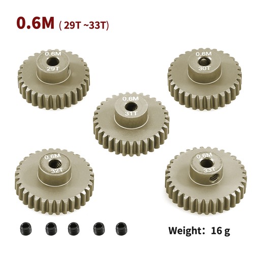 M0.6 3.175mm 16T-25T Pinion Motor Gear Brush Brushless for 1/10 RC Car Model - Picture 9 of 9