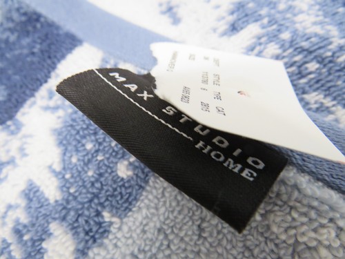 Max Studio Badetuch blau ombre abstrakt 100 % Baumwolle 30" x 52" - Bild 5 von 9