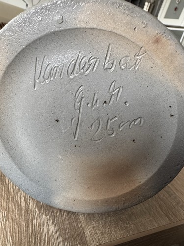 Keramikkrug, Westerwald, Handarbeit Salzglasur, 1960er, Ritzdekor 25 cm Höhe - Bild 5 von 5