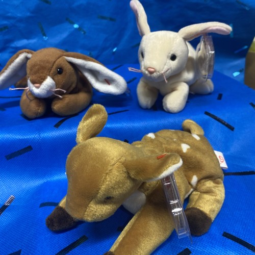 Ty Beanie Babys Vintage 2 Hasen und ein Rehkitz - Bild 1 von 15