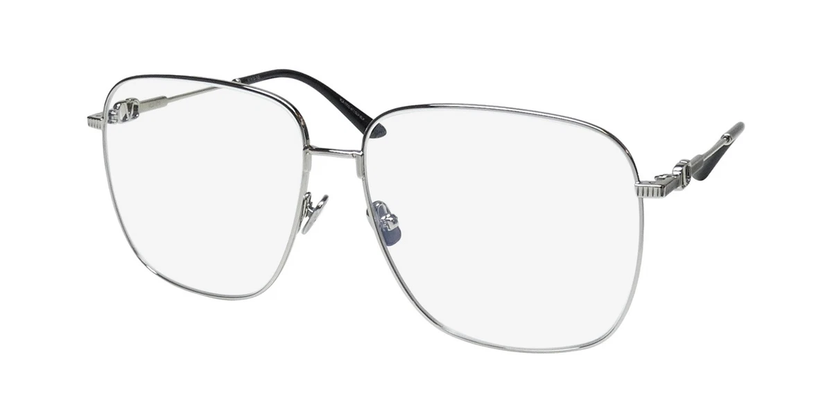 Valentino Eyeglass Frames Womens 130 Made In Italy Silver Oval Frames Only Valentino V 3001/S 0086 Brown Oval Sunglasses Frames 130  main image 4