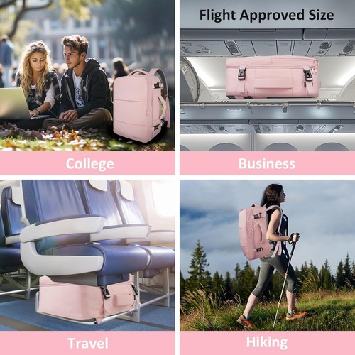 Taygeer Travel Backpack for Women, Carry On Laptop Backpack with USB Port & Shoe - Picture 8 of 8