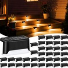 Tuanse 36 Pack Solar Deck Lights Outdoor Step Waterproof LED Warm Light 