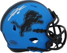 Jahmyr Gibbs Detroit Lions Autographed Riddell Rave Speed Mini Helmet