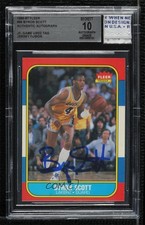 BAS 1986-87 Fleer Byron Scott #99 BAS BGS Encased with Relic Auto