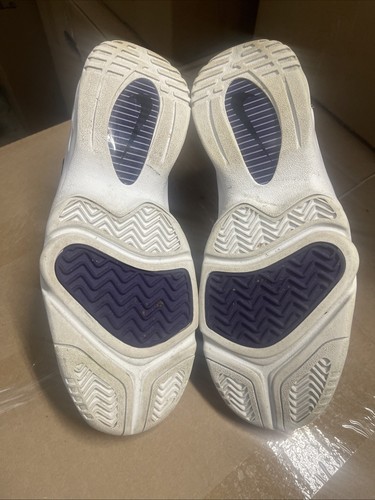 NIKE AIR FLARE Hombre Talla Vintage 2014 ANDRE AGASSI Blanco Negro Púrpura 705438-100 - Imagen 10 de 10