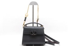 VALENTINO GARAVANI MINI Vsling Grainy Calfskin Shoulder Handbag Black