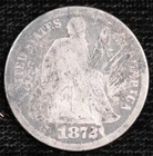1872 Seated Liberty Dime #B381
