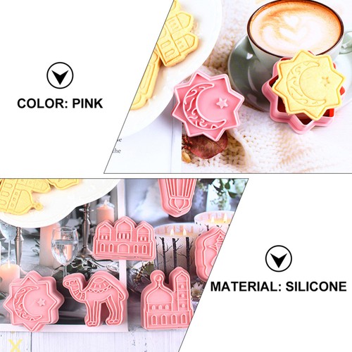 1 set/6 pezzi stampo per biscotti 3D casa fai da te stampo da forno stampo in silicone festa stampo da forno - Foto 4 di 12