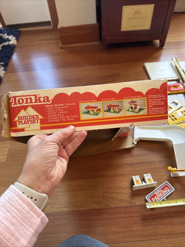 Vintage ‘79 Tonka Builder Playset 5051 Shell Service Station Car Wash Ramp-read - Bild 13 von 19